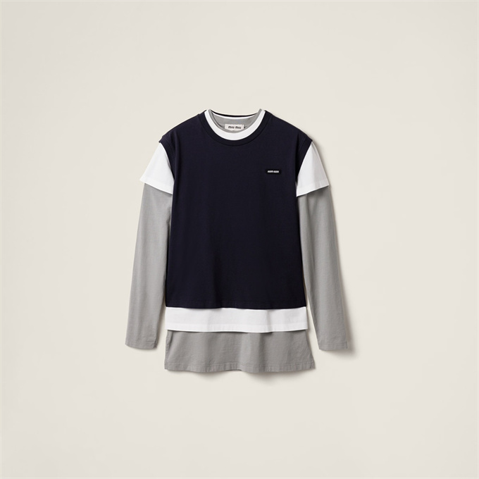9A+ quality miu miu three-piece cotton jersey set